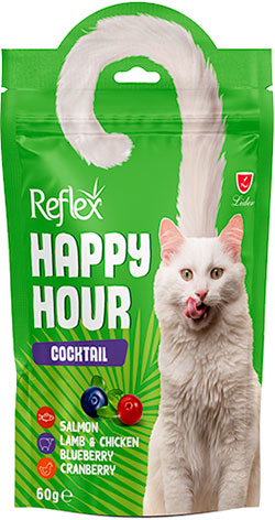 Reflex Happy Hour Adult Cat Treat Cocktail Salmon, Lamb & Chicken with Berries