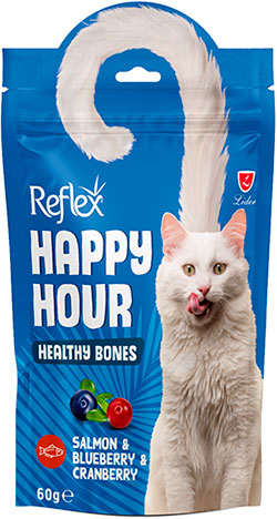 Reflex Happy Hour Adult Cat Treat Healthy Bones Salmon & Blueberry & Cranberry