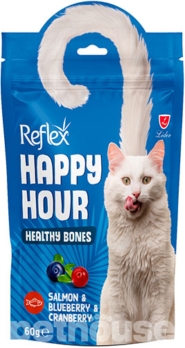 Reflex Happy Hour Adult Cat Treat Healthy Bones Salmon & Blueberry & Cranberry