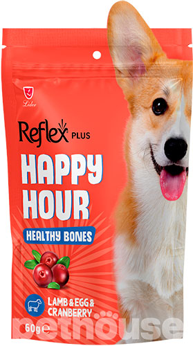 Reflex Plus Happy Hour Adult Dog Treat Healthy Bones Lamb & Egg & Cranberry Reflex Plus Happy Hour Adult Dog Treat Healthy Bones Lamb & Egg & Cranberry