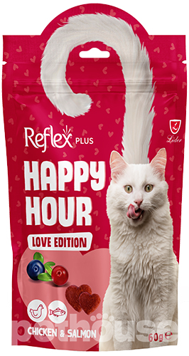 Reflex Plus Happy Hour Adult Cat Treat Love Edition Chicken & Salmon