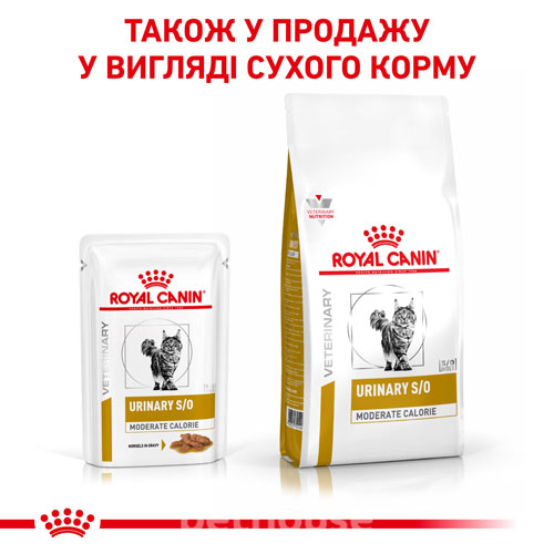 Royal Canin Urinary S/O Feline Moderate Calorie Pouches, фото 3