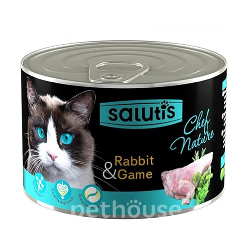 Salutis Chef Nature паштет с кроликом для кошек