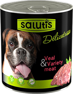 Salutis Delicatesse з телятиною для собак