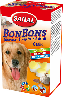 Sanal BonBons Garlic - лакомства с овечим жиром и чесноком для собак
