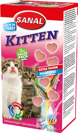 Sanal Kitten - сердечки с лососем для котят
