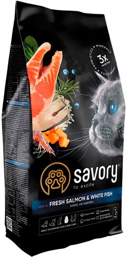Savory Adult Cat Gourmand Fresh Salmon & White Fish