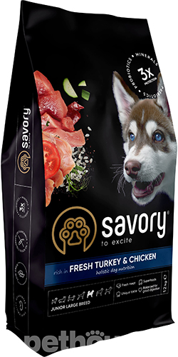 Savory Junior Large Breed Fresh Turkey & Chicken