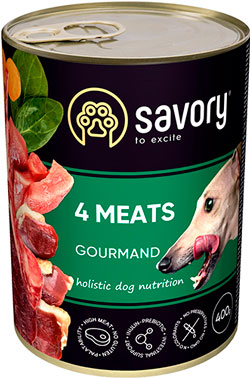 Savory Dog Adult 4 Meats