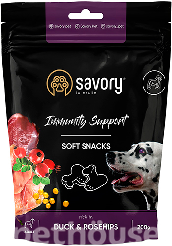 Savory Dog Immunity Support Soft Snack з качкою та шипшиною для собак