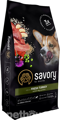 Savory Adult All Breeds Sterilised Fresh Turkey