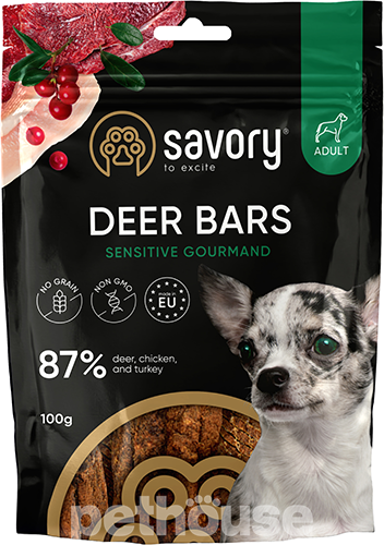 Savory Deer Bars Sensitive Gourmand Батончики с олениной для собак