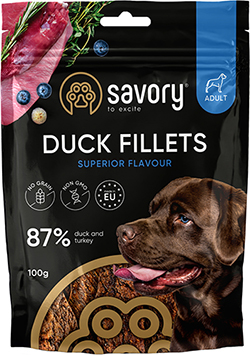Savory Duck Fillets Superior Flavour Филе с утки и индейки для собак