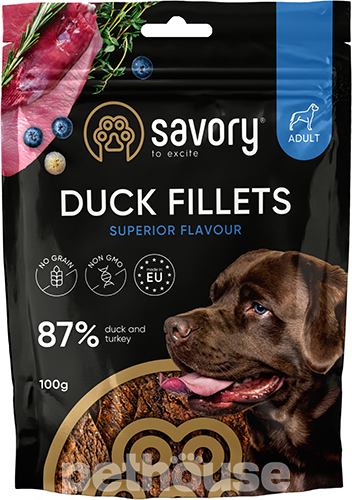 Savory Duck Fillets Superior Flavour Филе с утки и индейки для собак