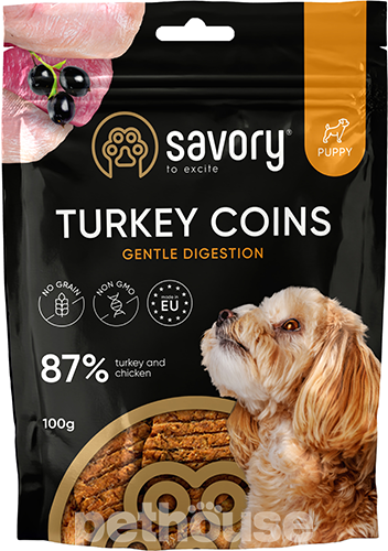 Savory Turkey Coins Gentle Digestion с индейкой для щенков