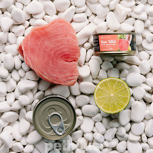 Savory Adult Cat Tuna Fillets rich in Mackerel in Jelly