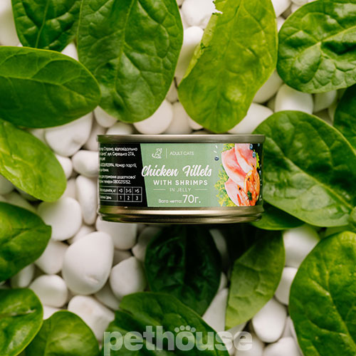 Savory Adult Cat Chicken Fillets rich in Shrimps in Jelly