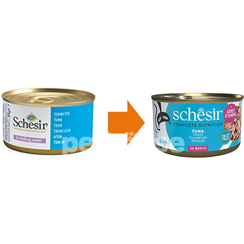 Schesir консервы для кошек, тунец в собственном соку