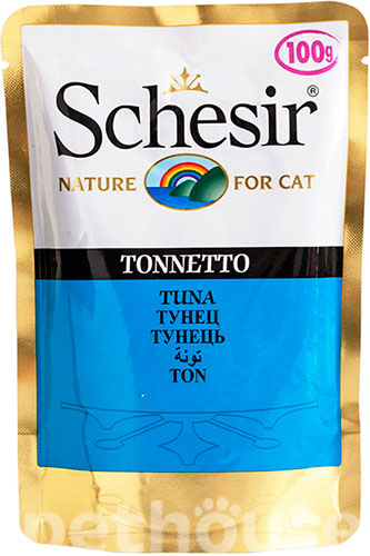 Schesir консервы для кошек, тунец, пауч