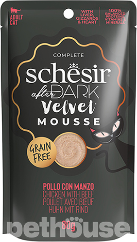 Schesir After Dark Mousse Chicken with Beef для котів