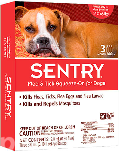 Sentry Капли для собак весом от 15 до 30 кг
