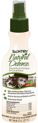 Sentry Natural Defense Спрей от блох и клещей для кошек и котят