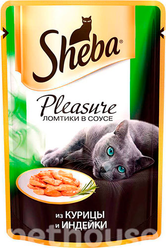 Sheba Pleasure с курицей и индейкой