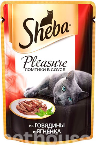 Sheba Pleasure с говядиной и ягненком