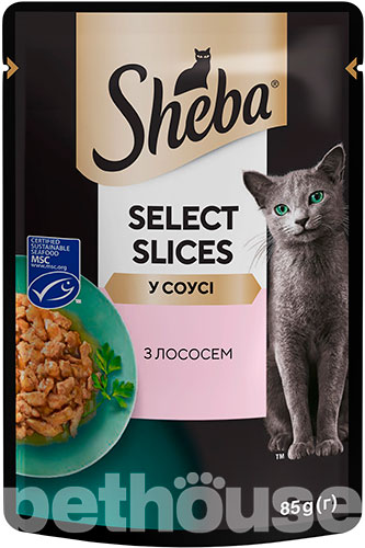Sheba Select Slices с лососем в соусе