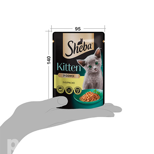 Sheba Kitten с курицей в соусе, фото 4