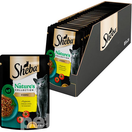 Sheba Sauce Collection з куркою, лляною олією та томатами в соусі