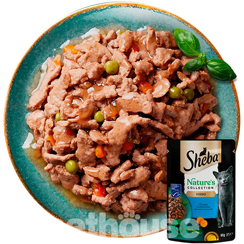 Sheba Sauce Collection з тунцем, лляною олією, морквою та горошком в соусі