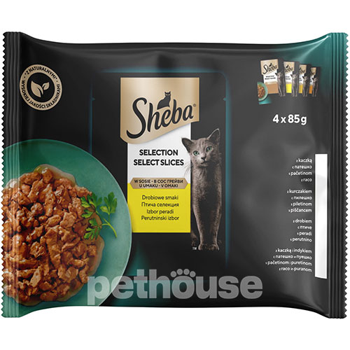 Sheba Select Slices Набор влажного корма с мясом птицы в соусе