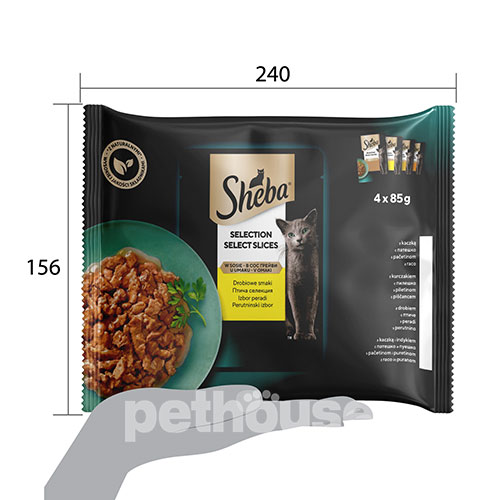 Sheba Select Slices Набор влажного корма с мясом птицы в соусе
