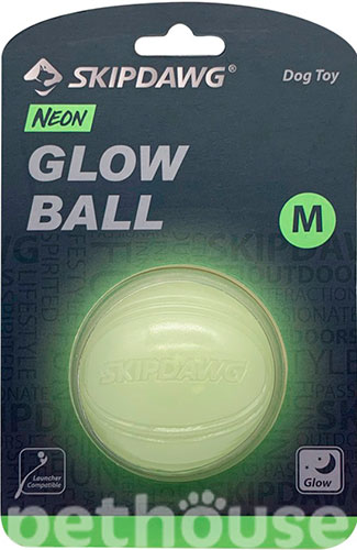 Skipdawg Neon Glow Ball Светонакопительный мяч для собак, 7 см, фото 2