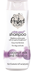 8in1 Perfect Coat White Pearl Shampoo Шампунь для собак и кошек с белоснежной шерстью