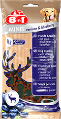 8in1 Minis Venison & Blueberry - ласощі з олениною та чорницею для собак