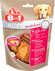 8in1 Fillets Pro Skin & Coat - лакомство для красоты кожи и шерсти собак