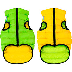 AiryVest Двусторонняя курточка для собак, желто-салатовая