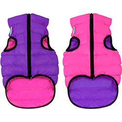 AiryVest Двусторонняя курточка для собак, розово-фиолетовая