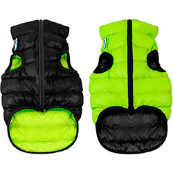 AiryVest Двусторонняя курточка для собак, салатово-черная