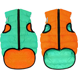 AiryVest Lumi Двусторонняя курточка для собак, мятно-оранжевая