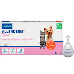 Allerderm Spot-On Капли на холку для кожи и шерсти кошек и собак весом до 10 кг
