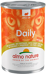 Almo Nature Daily Cat Cans с индейкой для кошек