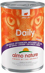 Almo Nature Daily Cat Cans с кроликом для кошек