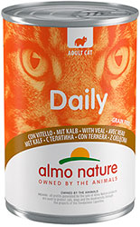Almo Nature Daily Cat Cans с телятиной для кошек