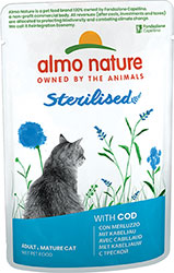 Almo Nature Holistic Functional Cat Sterilised с треской для кошек, пауч