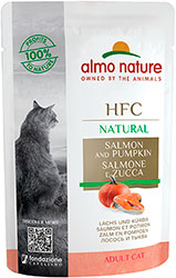 Almo Nature HFC Cat Natural с лососем и тыквой для кошек, пауч