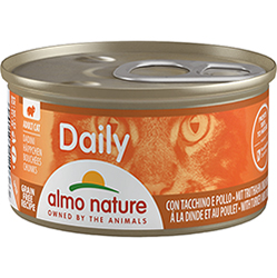 Almo Nature Daily Cat Нежные кусочки с индейкой и курицей для кошек