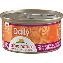 Almo Nature Daily Cat Мусс с говядиной и телятиной для кошек